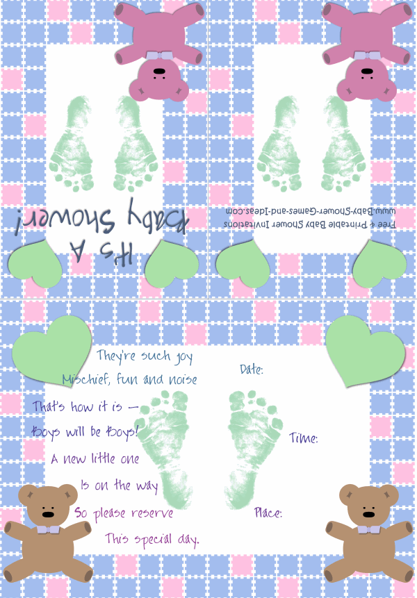 Baby Boy Shower Invitation 2B